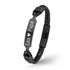 Personalisiertes schwarzes Armband Leder Herren Uniqal